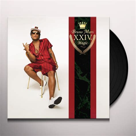 Vinyl record of Bruno mars 24k magic